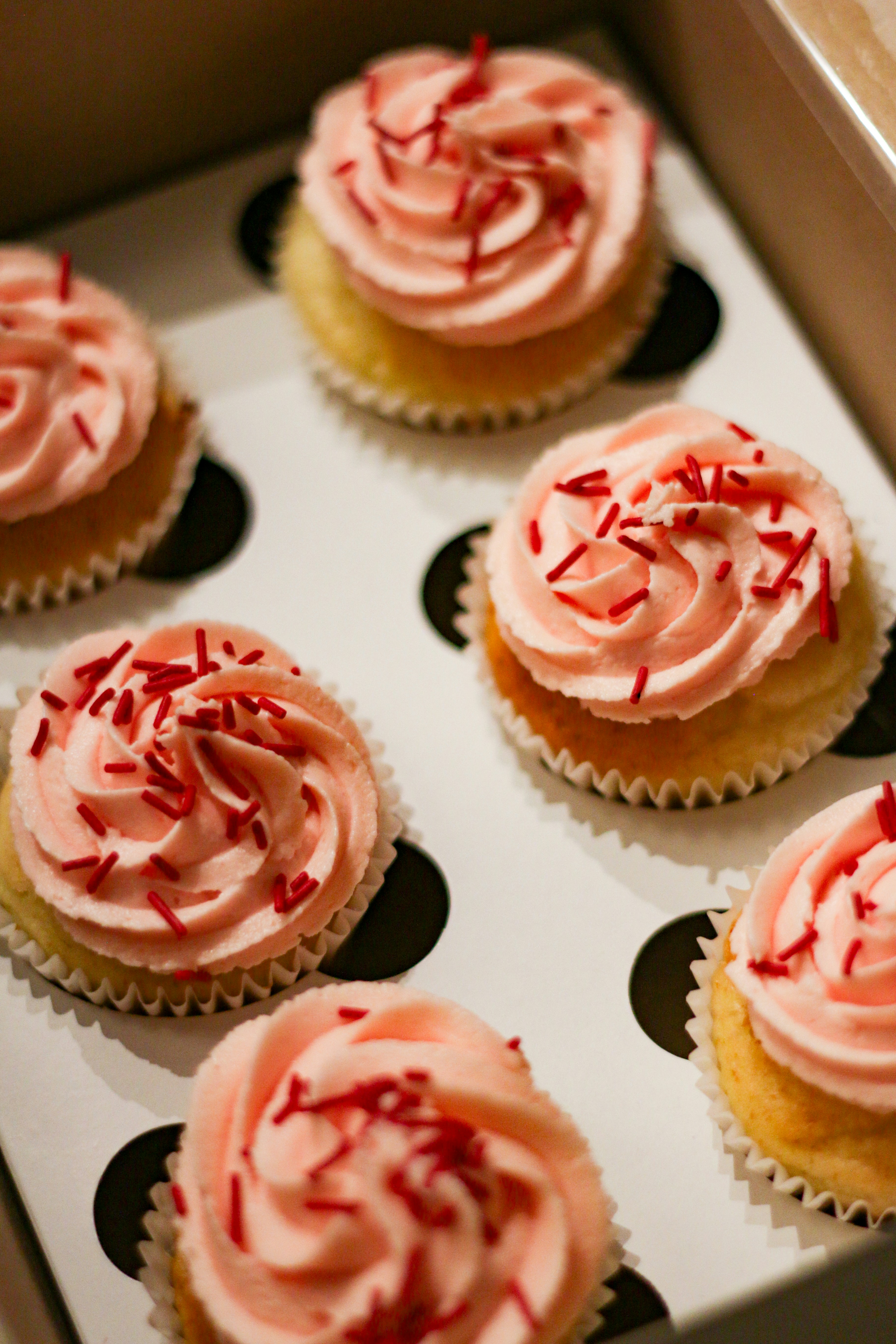 Decorated cupcakes.